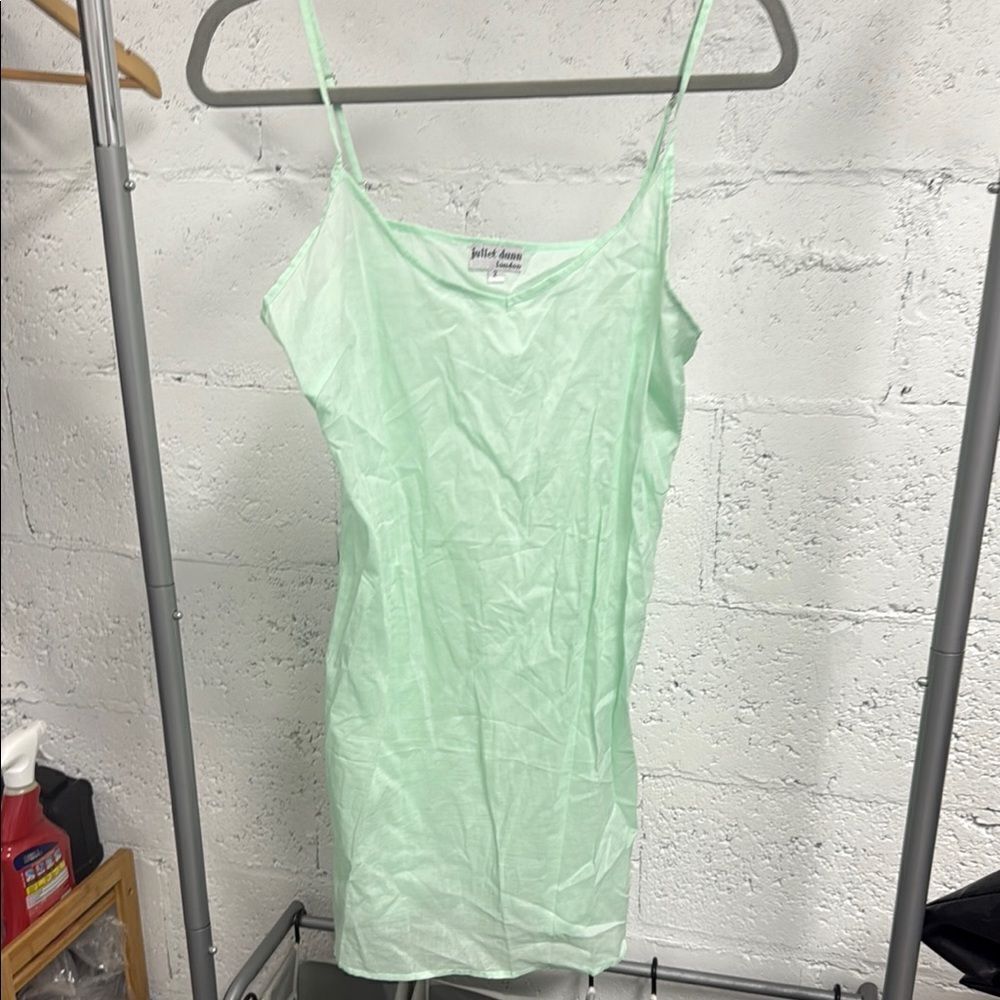 Mint Green Slip Dress Size 2 BRAND NEW - Juliet Dunn Adjustable Spaghetti Strap